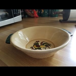 Metlox PoppyTrail collection 8in basket weave bowl